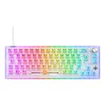 DELTACO GAMING Tipkovnica DK460 Mehanička 65% Nordic Layout, TRANSPARENTNA/RGB