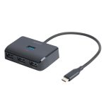 DELTACO USB-C hub with 4-ports, 5 Gbit/s, extra power input, black