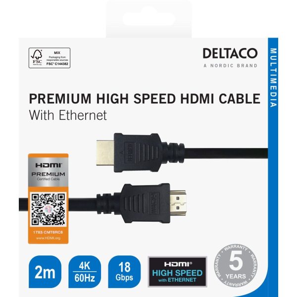 DELTACO Kabel Premium High Speed HDMI