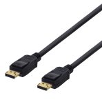 DELTACO DisplayPort kabel, 4K UHD, 21,6 Gb/s, 2m,CRNI - Slika 3