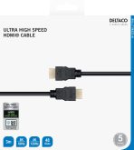 DELTACO Kabel Ultra High Speed HDMI ARC, QMS, 8K u 60Hz, 4K UHD u 120Hz, 3m, crni