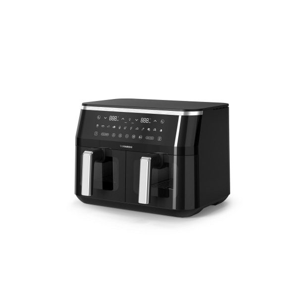 Tornado friteza na vrući zrak 3100W s dvije košare 2x4,5L crna