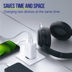 ALLITY zidni punjač GaN PD QC ATC-01-65WACC 2x USB-C 1x USB-A 65W bijeli - Slika 3