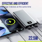 ALLITY prijenosna baterija APB-100 PD QC 22.5W 10000 mAh siva - Slika 4