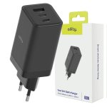 ALLITY zidni punjač GaN PD QC ATC-01-65WACC 2x USB-C 1x USB-A 65W crni