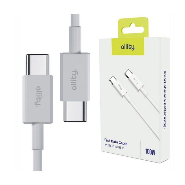 ALLITY kabel AUC-03 USB-C -USB-C 2,0 m 100W BIJELI