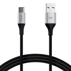 ALLITY kabel USB-a na USB-c 1metar 3A CRNI