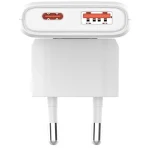 Allity zidni punjač GaN PD QC ATC-02-65WAC 1x USB-C + 1x USB-A 65W bijeli 3