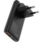Allity zidni punjač GaN PD QC ATC-02-65WAC 1x USB-C + 1x USB-A 65W crni 1