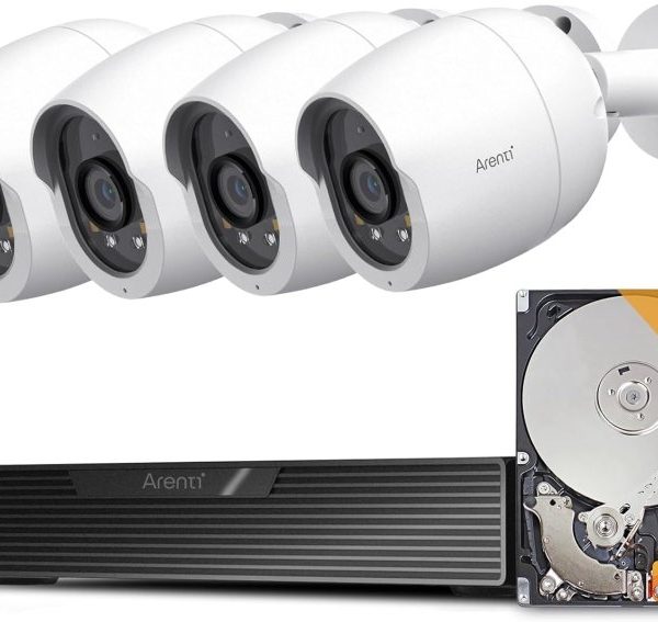 Arenti 8MP/4K 8CH sigurnosni sustav s 4 IP kamere i 2 TB HDD
